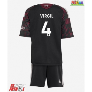Liverpool Virgil van Dijk #4 Tercera Equipación Niños 2026-27 Manga Corta (+ Pantalones cortos)